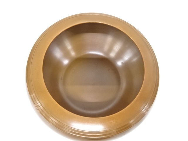  吉野竹治造　唐銅　水指